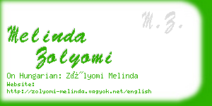 melinda zolyomi business card